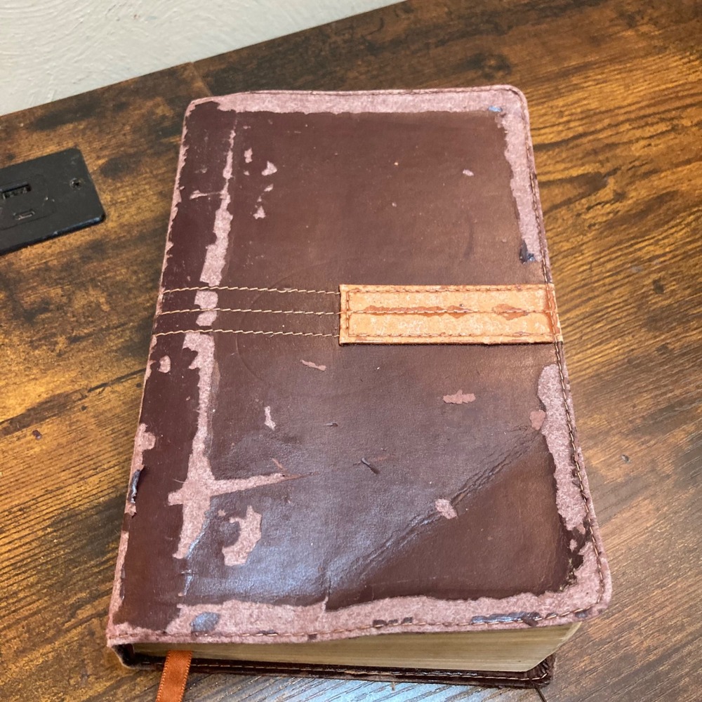 Zondervan NIV Study Bible 2008 Update Brown Italian Duo-Tone Very Distressed